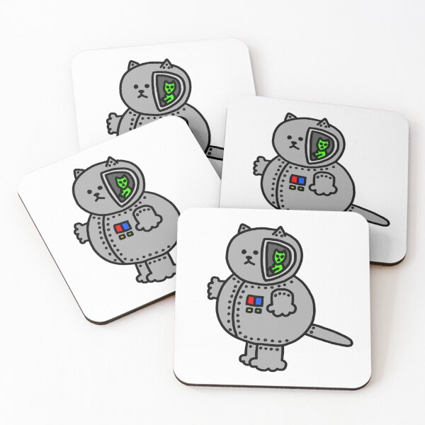 Item preview, Robot Cat and alien cat driver designed and sold by superbaechoo.