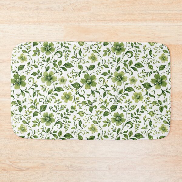 Item preview, Green Floral Botanical Seamless Pattern designed and sold by BadhbhLoot.