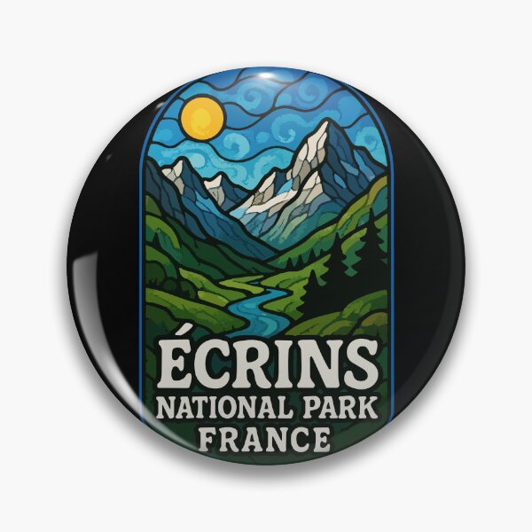 Item preview, Ecrins National Park Stained Glass Travel designed and sold by TomFrontierArt.
