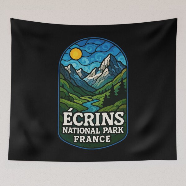 Item preview, Ecrins National Park Stained Glass Travel designed and sold by TomFrontierArt.