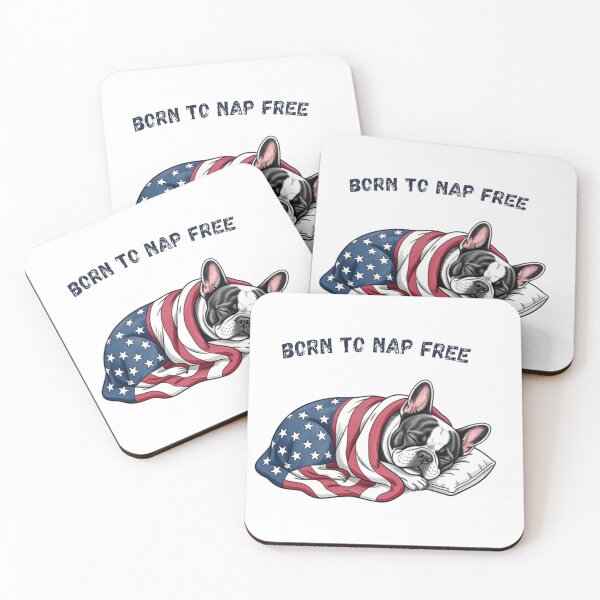 Item preview, Born To Nap Free - Patriotic Sleeping French Bulldog designed and sold by Kattiapawstudio.