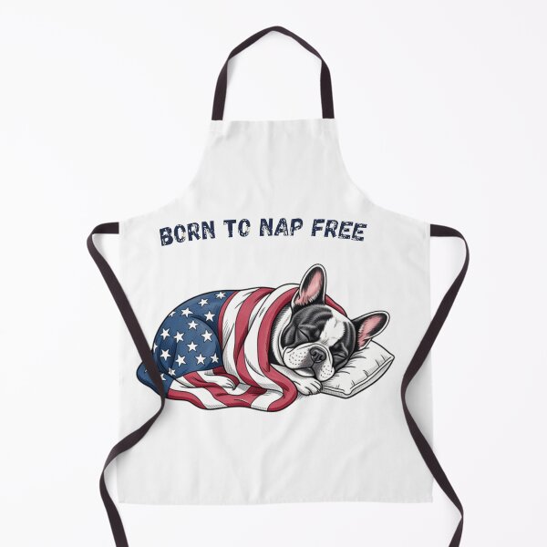 Item preview, Born To Nap Free - Patriotic Sleeping French Bulldog designed and sold by Kattiapawstudio.