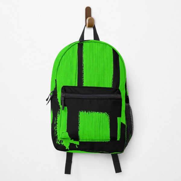Item preview, Green Pulse Abstract – Modern Graphic Brushstrokes on Black designed and sold by Giovanna Ingorgia.