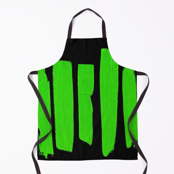 Item preview, Green Pulse Abstract – Modern Graphic Brushstrokes on Black designed and sold by Ingorgia Studio.