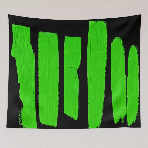 Item preview, Green Pulse Abstract – Modern Graphic Brushstrokes on Black designed and sold by Giovanna2026.