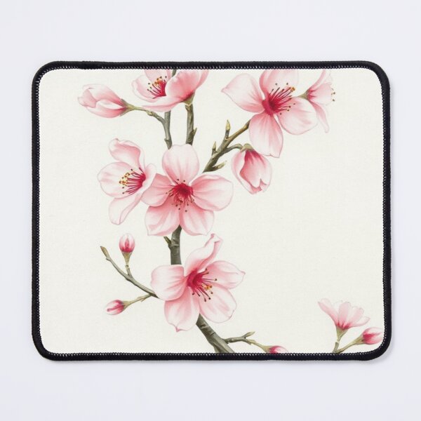 Item preview, Botanical Watercolor Pink Cherry Blossom Branch designed and sold by Vida e Arte.