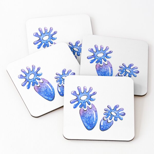 Item preview, Blue underwater anemone watercolor painting designed and sold by Deepness2023.