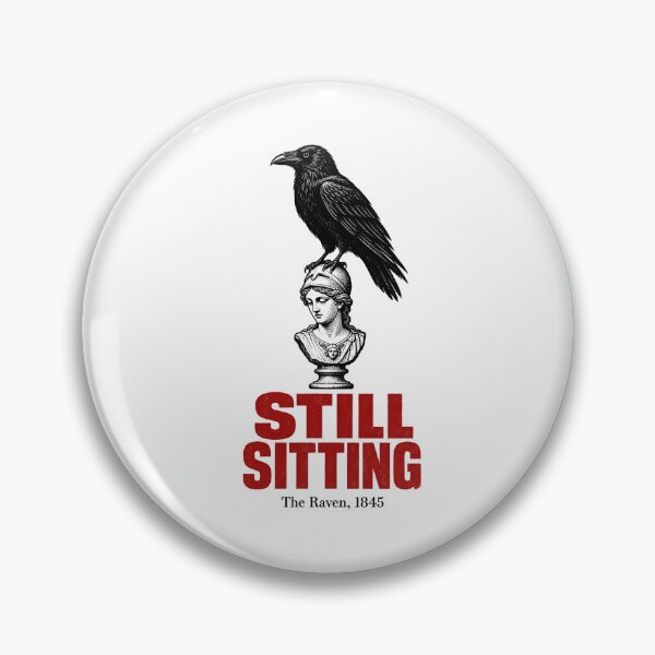 Item preview, Still Sitting Edgar Allan Poe Bust of Pallas Raven Art designed and sold by Fenay Designs.