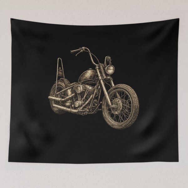Item preview, Vintage Chopper Motorcycle designed and sold by ubeyeart.