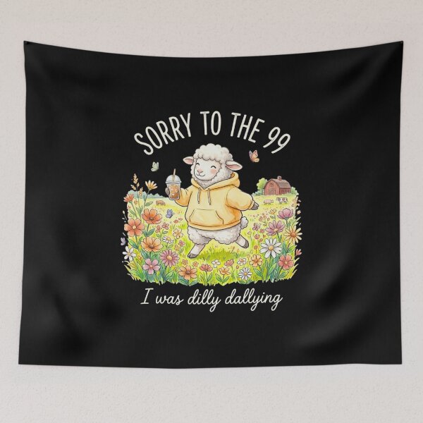Item preview, Sorry to the 99 I Was Dilly Dallying – Funny Christian Sheep Parable Humor Design designed and sold by bilal sibgui.