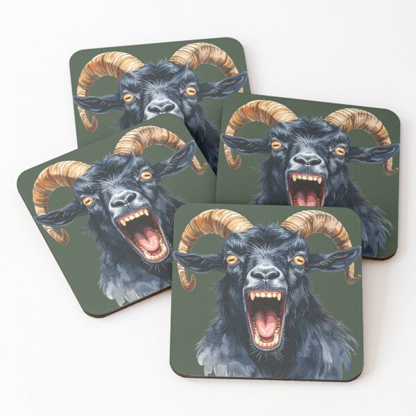 Item preview, Black ram shows teeth designed and sold by LiskoDesign.