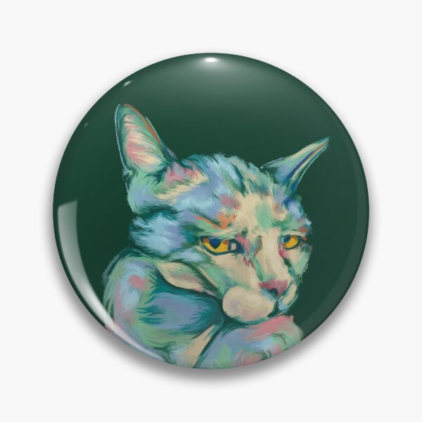 Item preview, Funny judging cat painting with pastel colors designed and sold by NadiaChevrel.
