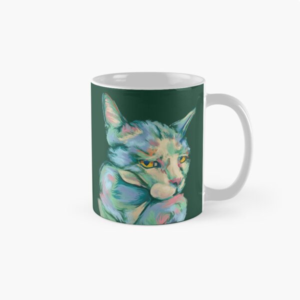 Item preview, Funny judging cat painting with pastel colors designed and sold by NadiaChevrel.
