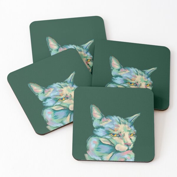 Item preview, Funny judging cat painting with pastel colors designed and sold by NadiaChevrel.