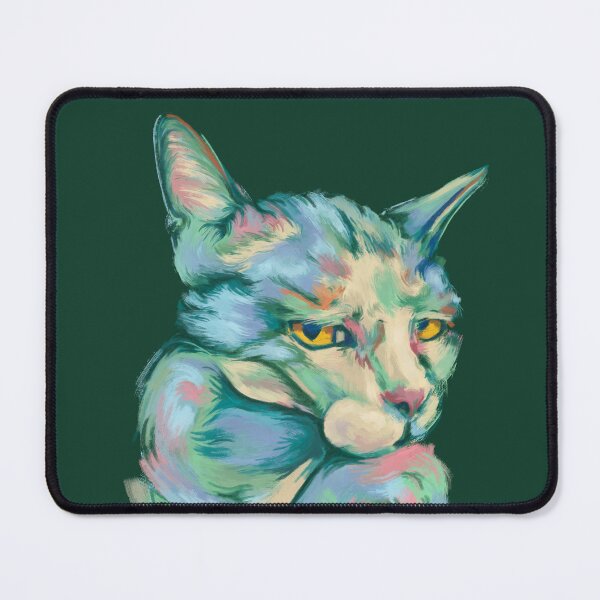 Item preview, Funny judging cat painting with pastel colors designed and sold by NadiaChevrel.