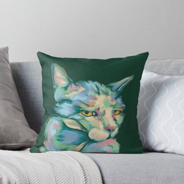 Item preview, Funny judging cat painting with pastel colors designed and sold by NadiaChevrel.
