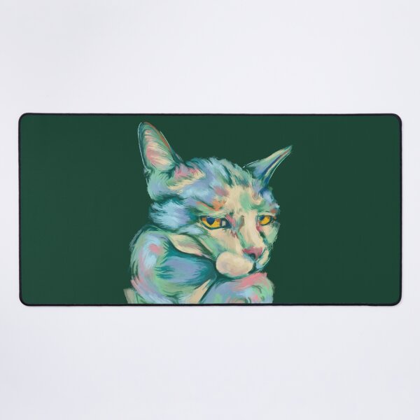 Item preview, Funny judging cat painting with pastel colors designed and sold by NadiaChevrel.