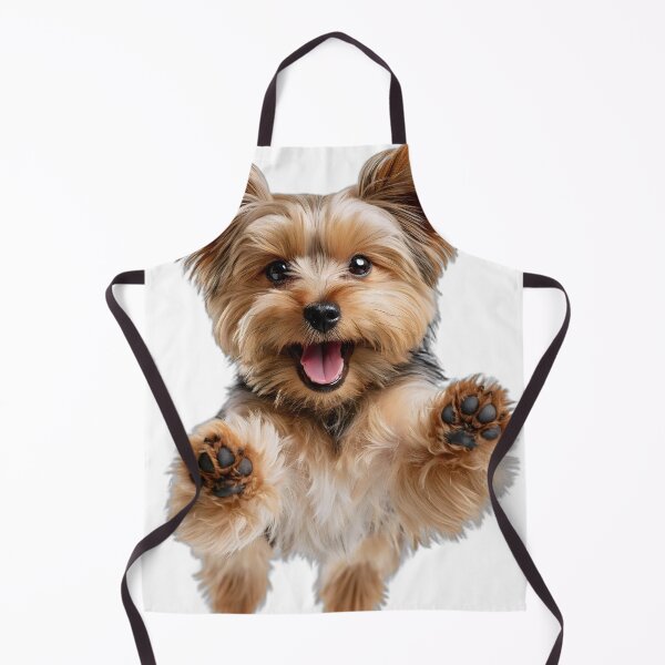 Item preview, Happy Yorkshire Terrier Jumping Puppy Yorkie Dog Art designed and sold by UniqYou.