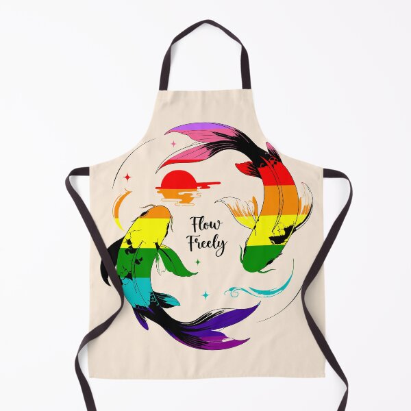 Item preview, Flow Freely – Rainbow Koi Fish Pride Illustration designed and sold by curushop.