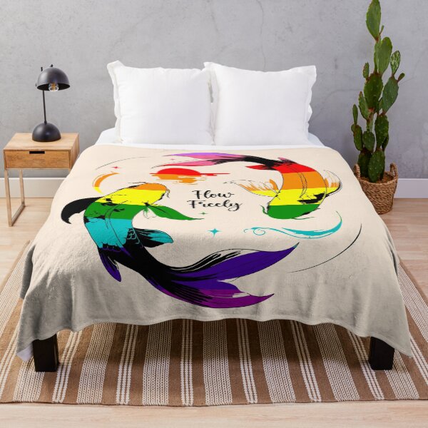 Item preview, Flow Freely – Rainbow Koi Fish Pride Illustration designed and sold by curushop.