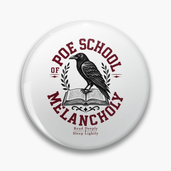 Item preview, Poe School of Melancholy Dark Academia Crest Design designed and sold by Fenay Designs.