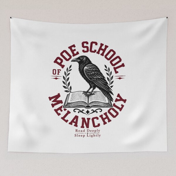 Item preview, Poe School of Melancholy Dark Academia Crest Design designed and sold by Fenay Designs.