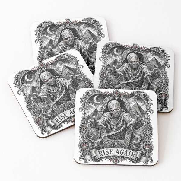 Item preview, The Mummy Rise Again - Gothic Horror Woodcut designed and sold by Riah Studio.