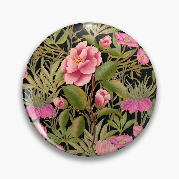 Artikelvorschau, Nahtloses Muster einer dichten rosa Wildblumenwiese entworfen und verkauft von Grin Katalina Floral Patterns & Cozy Art.