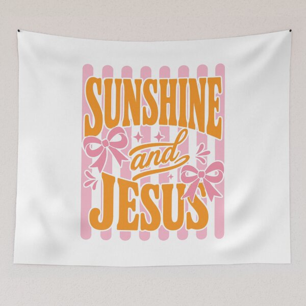 Item preview, retro Sunshine boho Jesus Summer faith gift designed and sold by Amzkao.