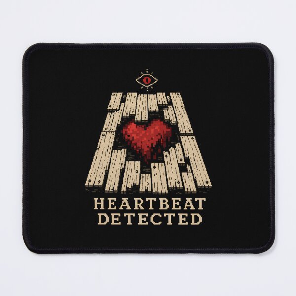 Item preview, Heartbeat Detected Tell-Tale Heart Pixel Art Gaming Parody designed and sold by Fenay Designs.