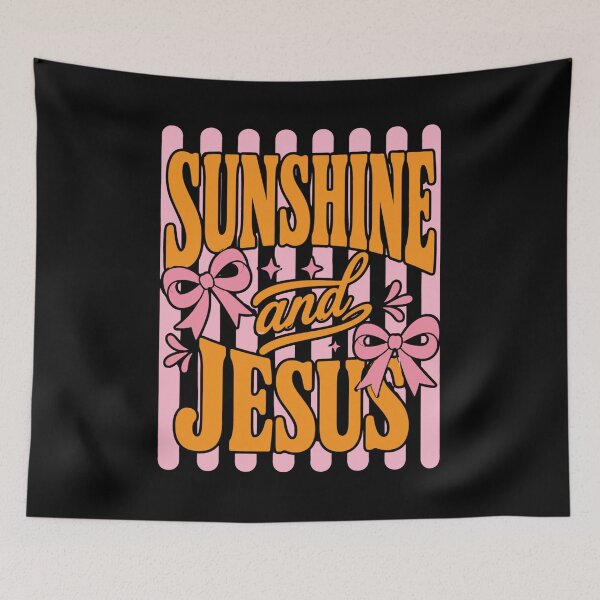 Item preview, retro Sunshine boho Jesus Summer faith gift designed and sold by Amzkao.
