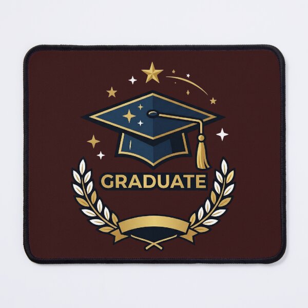 Item preview, Graduate Celebration | Elegant Navy and Gold Graduation Cap Crest designed and sold by NileNova.