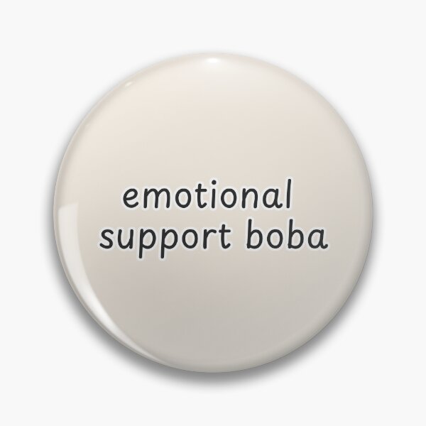 Item preview, Emotional Support Boba Quote | Funny Minimalist Aesthetic designed and sold by suncorner28.