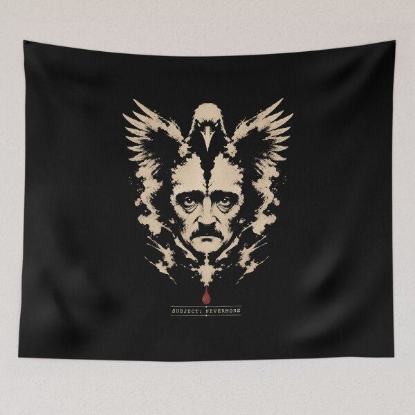 Item preview, Subject Nevermore Rorschach Inkblot Edgar Allan Poe Art designed and sold by Fenay Designs.