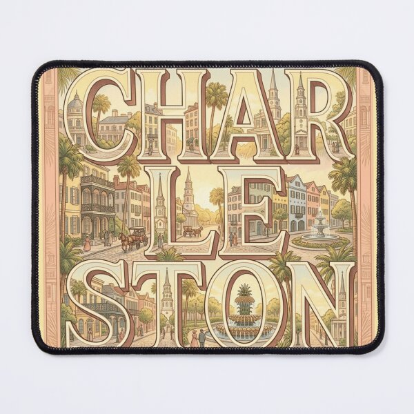 Item preview, Charleston Historic Travel Typography Sticker designed and sold by Imaginarium of Chaos falcon88 .