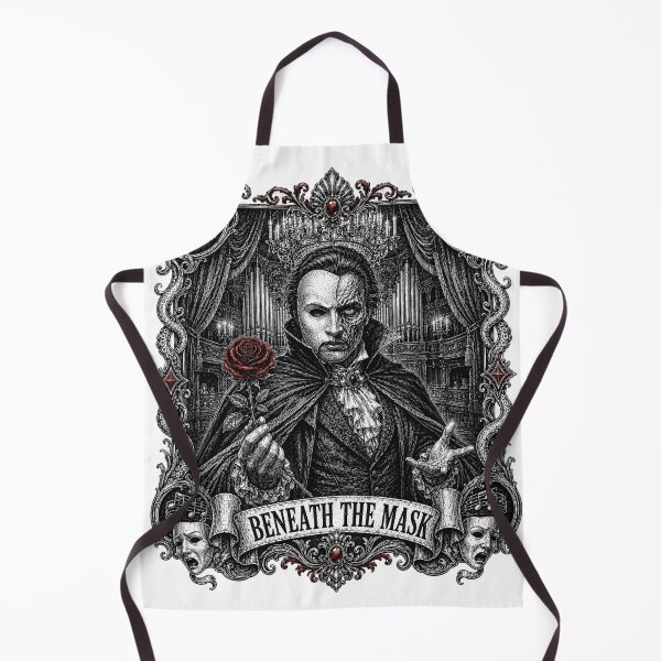 Item preview, Phantom Beneath the Mask - Gothic Opera Woodcut designed and sold by Riah Studio.