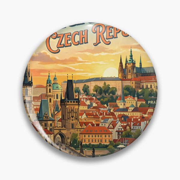 Item preview, Greetings from Prague Czech Republic Vintage Style Postcard Retro European Travel designed and sold by markomundo.