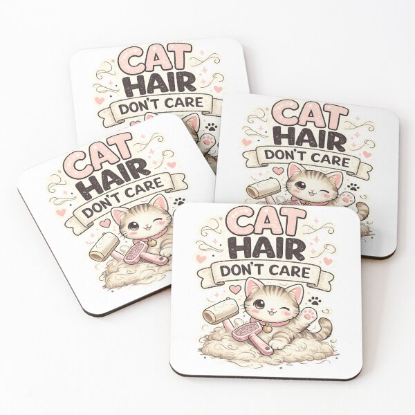 Item preview, Cat Hair Don’t Care Cute Kitty Design designed and sold by PET ZONE.