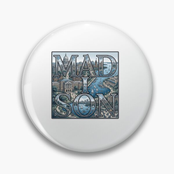 Item preview, Madison Lakeside Travel Typography Sticker Souvenir Summer Edition designed and sold by Imaginarium of Chaos falcon88 .