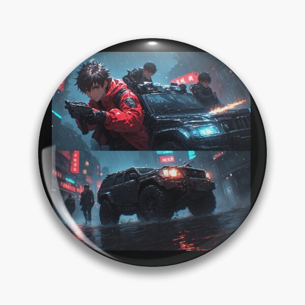 Item preview, Cyberpunk Soldier in the Neon City designed and sold by Mavila Forge.