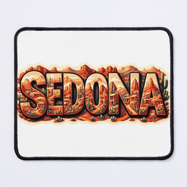 Item preview, Sedona Red Rock Travel Typography Sticker designed and sold by Imaginarium of Chaos falcon88 .