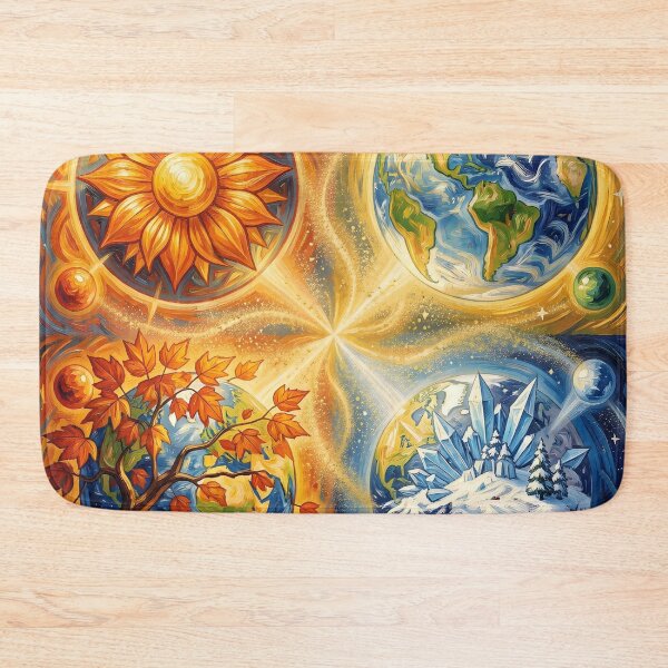Item preview, Four Seasons Cosmic Sun Earth Autumn Winter Art designed and sold by Pioneer Spirit Market.