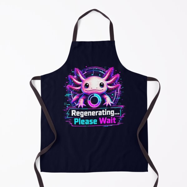 Item preview, Regenerating Please Wait – Neon Cyberpunk Axolotl designed and sold by StillWildink.