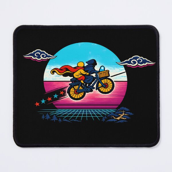 Item preview, Neon Retro Synthwave Ukiyo‑E Moon Flight designed and sold by KungPowUnicorn.