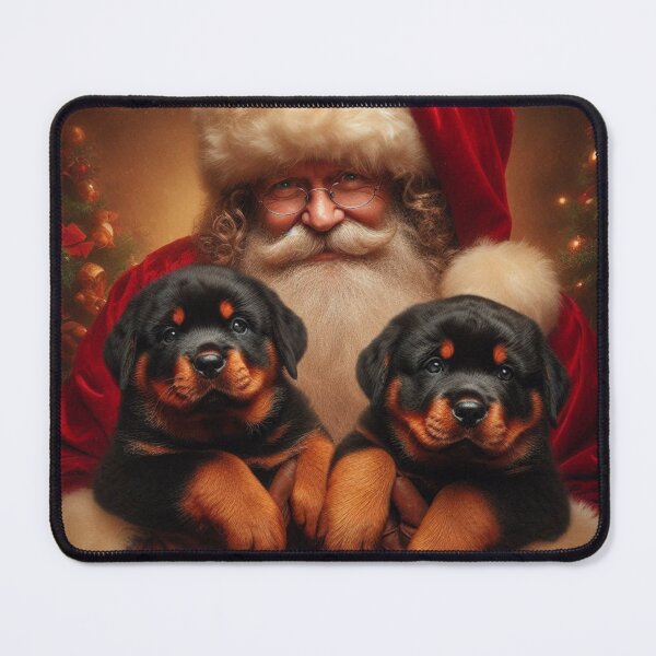 Item preview, Santa with Rottweilers designed and sold by 123ks.