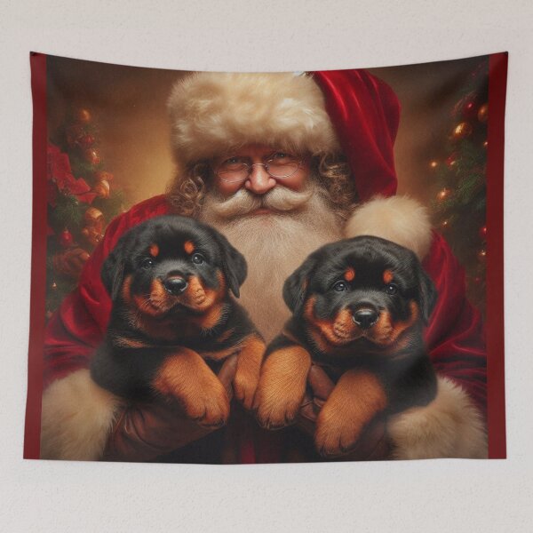 Item preview, Santa with Rottweilers designed and sold by 123ks.