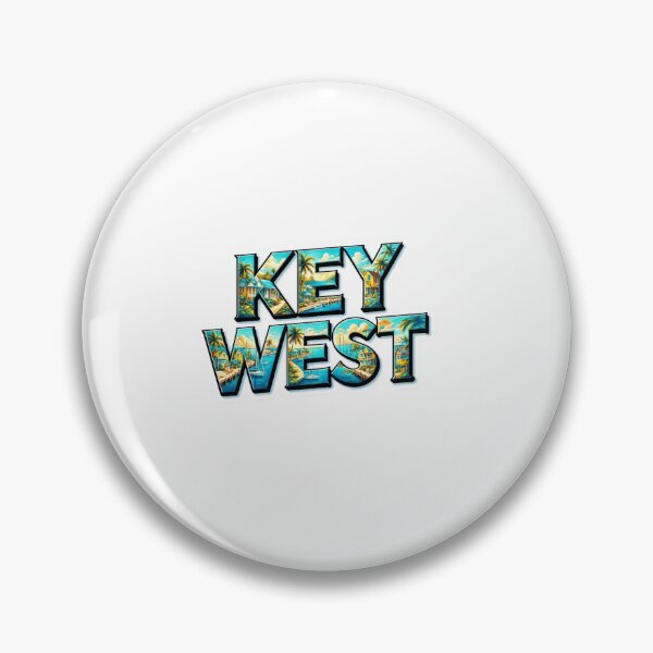 Item preview, Key West Island Travel Typography Sticker Souvenir Summer Edition designed and sold by Imaginarium of Chaos falcon88 .