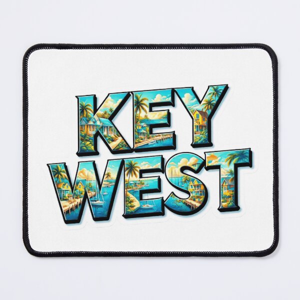 Item preview, Key West Island Travel Typography Sticker designed and sold by Imaginarium of Chaos falcon88 .