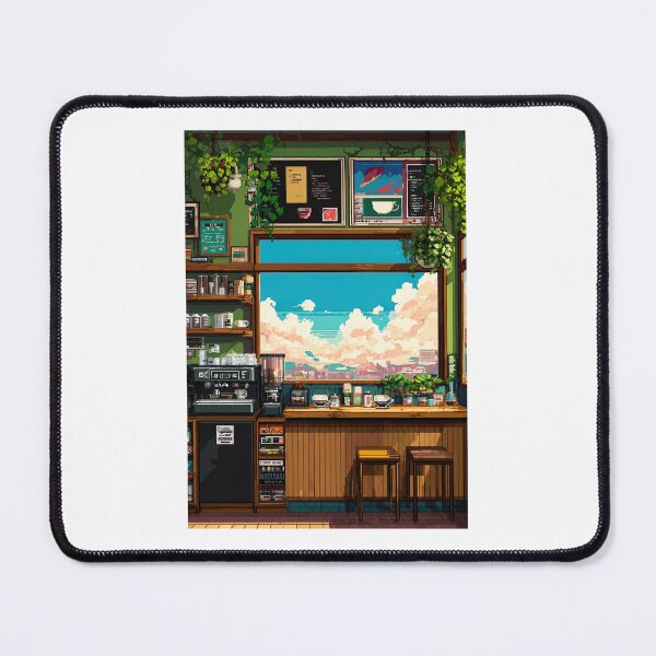 Item preview, Cozy Cafe Window Pixel art designed and sold by fredcomeaux8.