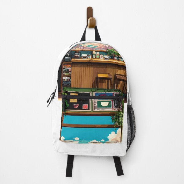 Item preview, Cozy Cafe Window Pixel art designed and sold by fredcomeaux8.